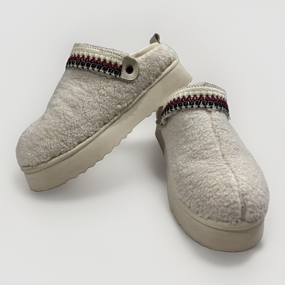 Beach by Matisse Storm Ivory Sherpa Clog Mules Platform Slipper Women 9M
